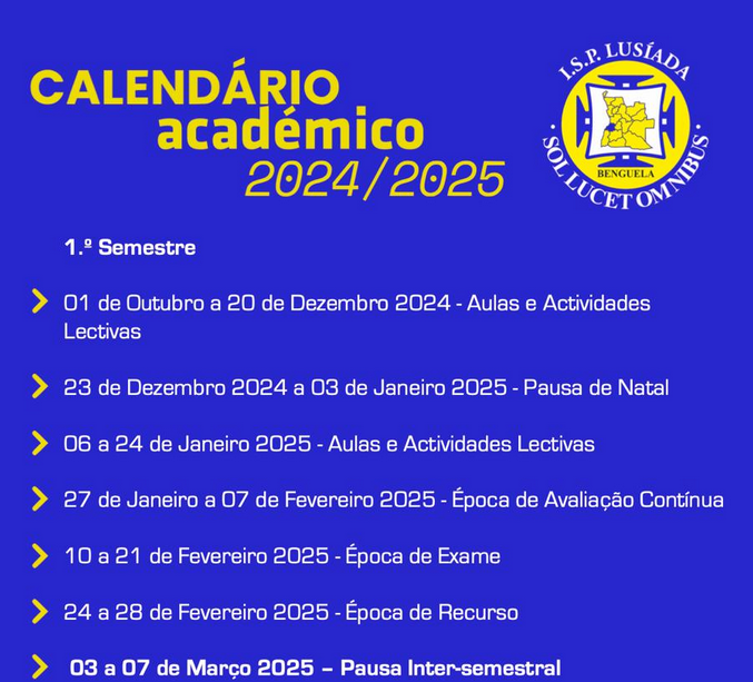 Calendário Acadêmico 2024/2025